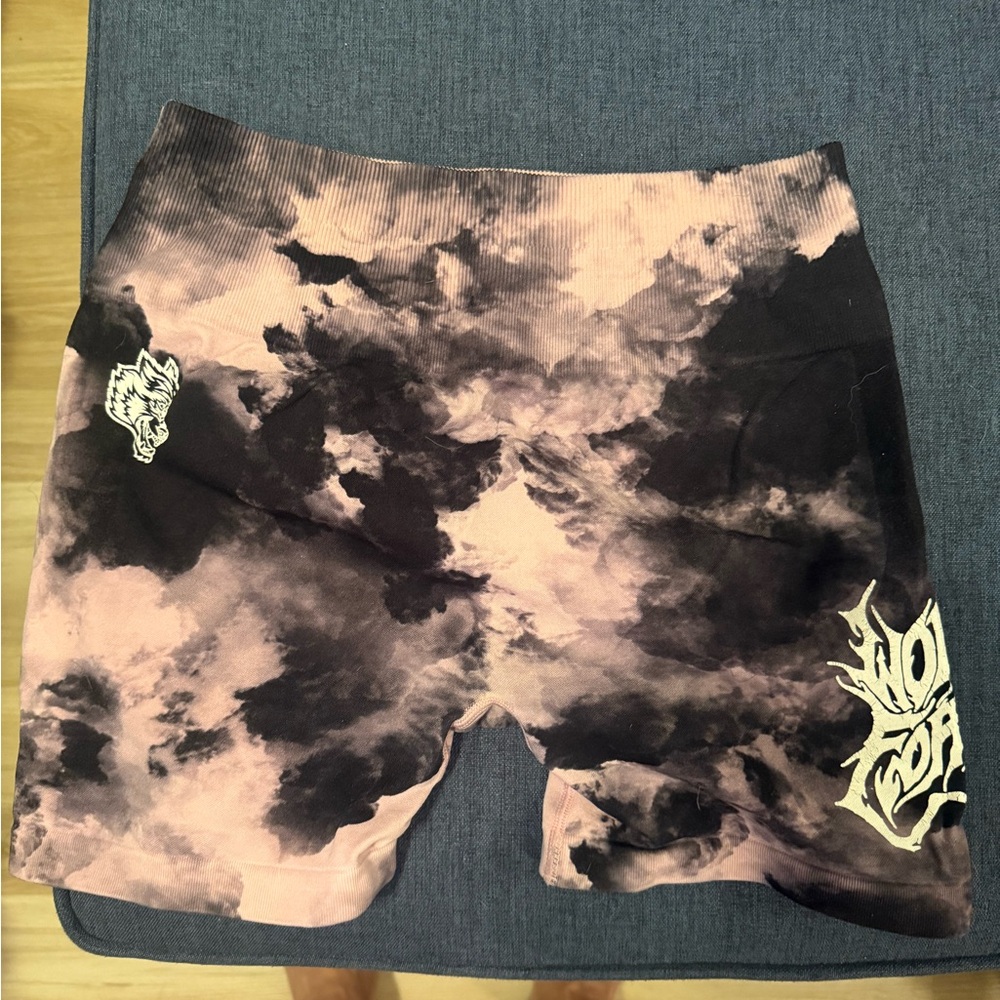 Darc Sport Pink and Black Tie-Dye Bike Shorts